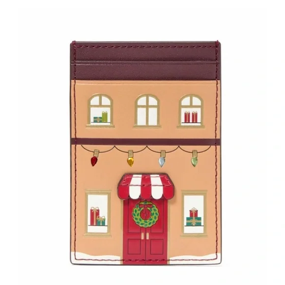 KATE SPADE OH WHAT FUN GINGERBREAD HOUSE SLIM CARD HOLDER - Picture 7 of 8